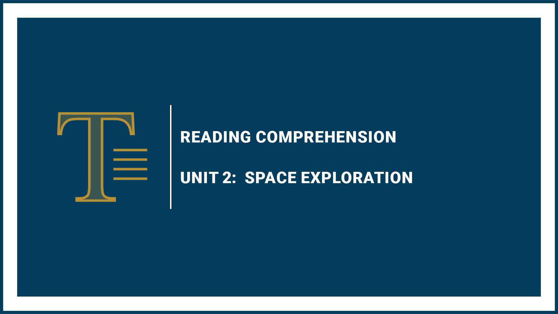 Unit 2: Space Exploration